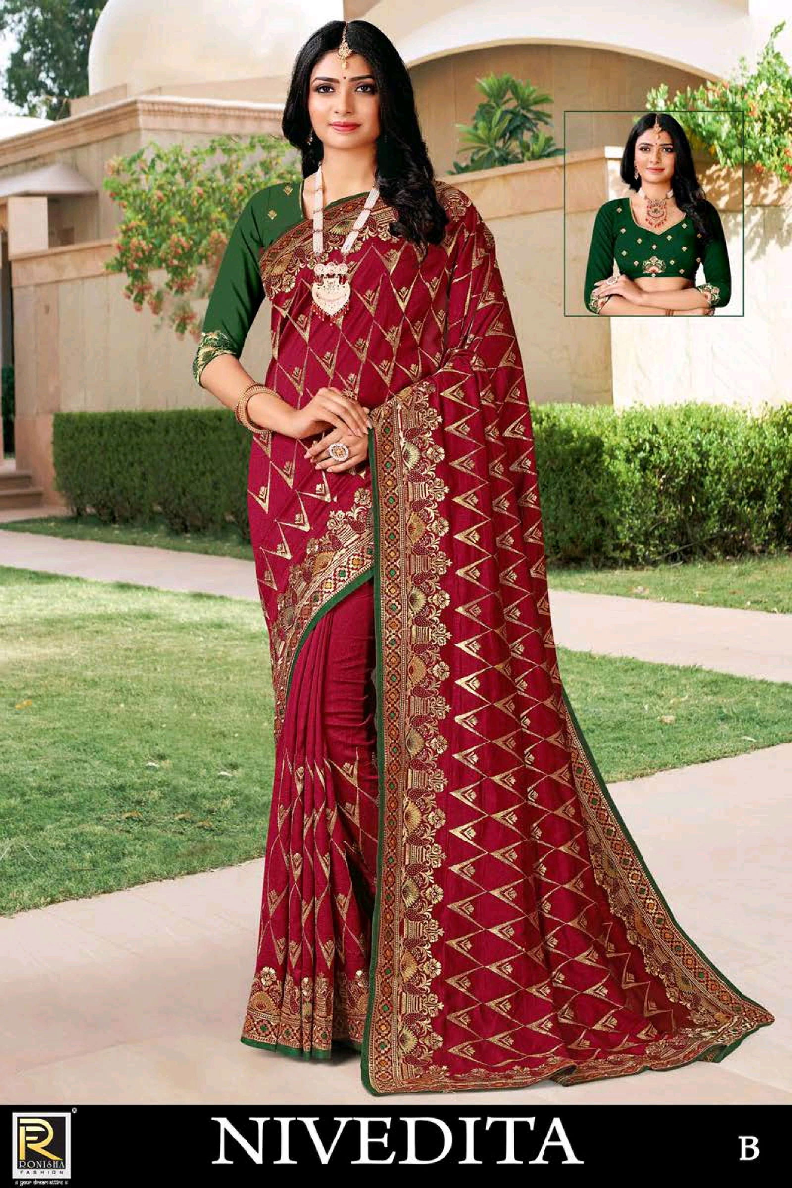 Ronisha Nivedita Designer Wholesale Wedding Wear Saree Catalog
